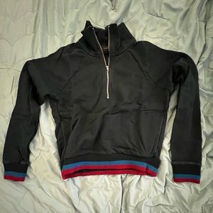 J CREW sporty terry half zip